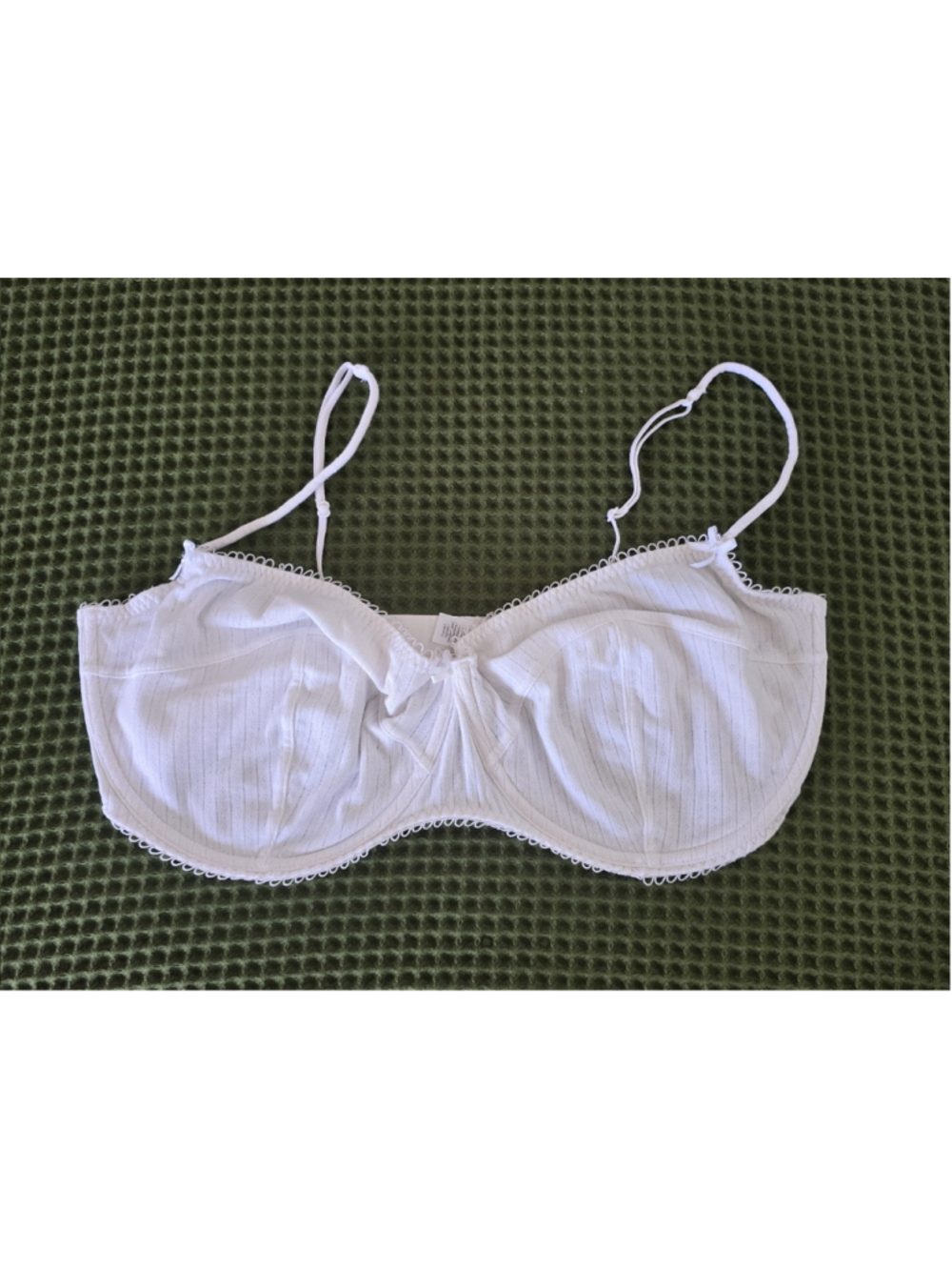 Skims pointelle cotton blend balconette bra size 40G - Picture 2 of 6